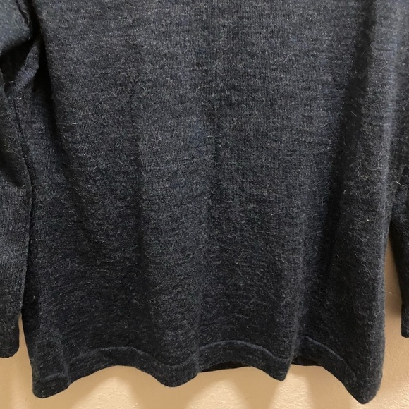 Peruvian Connection Blue Baby Alpaca & Wool Mock Neck Sweater Size S - Picture 7 of 9